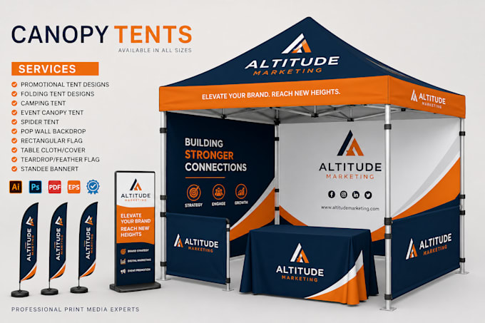 design a professional custom canopy tent