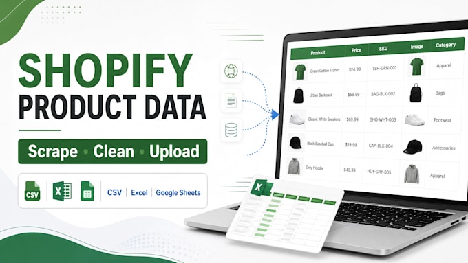 scrape shopify products and upload CSV to your store