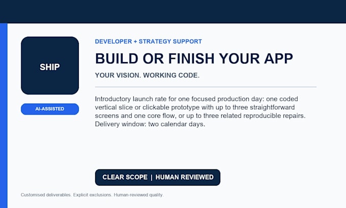 turn your app vision into a launch ready product