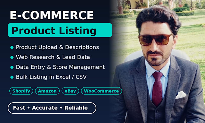 e commerce product listing and web research data entry