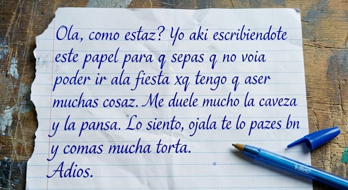 corregiré textos en español