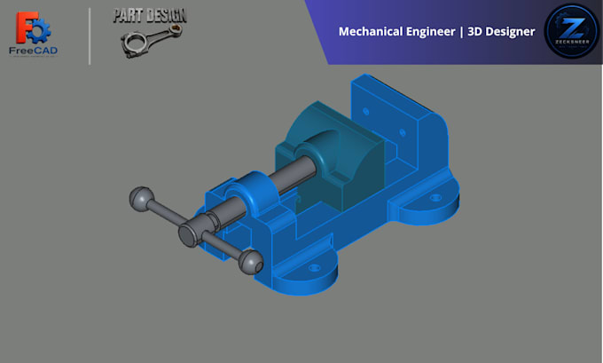 create 3d mechanical cad models and assemblies in freecad