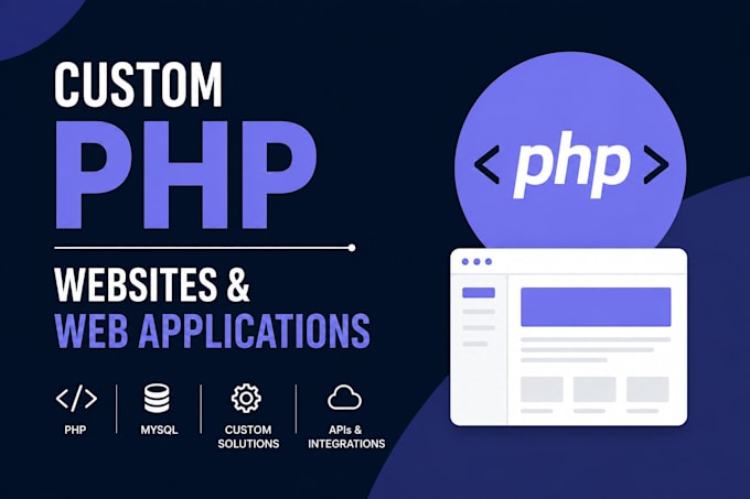 build custom PHP websites and web applications