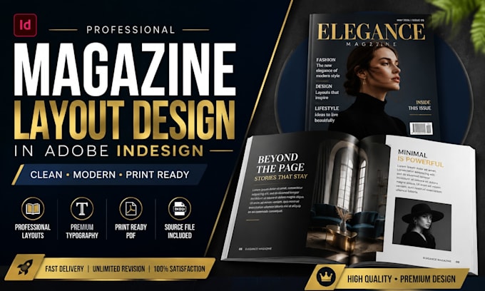 design magazines and editorial layouts in adobe indesign