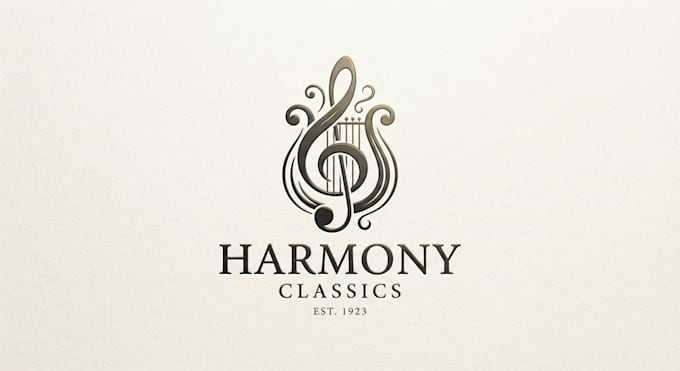 design an elegant classical music logo