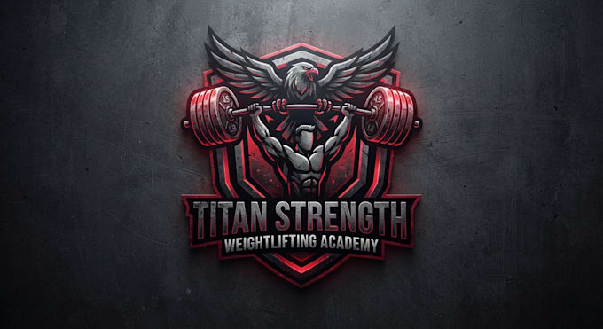 design a powerful weightlifting logo