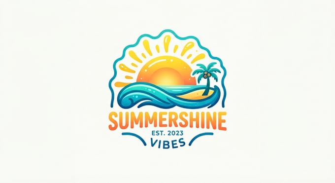 design a vibrant summer logo for your brand