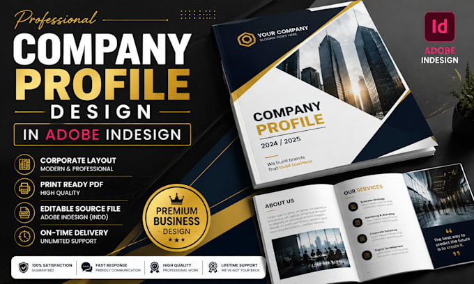 design company profiles in adobe indesign