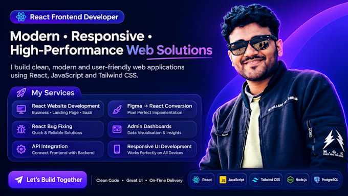 build a responsive react website with tailwind CSS