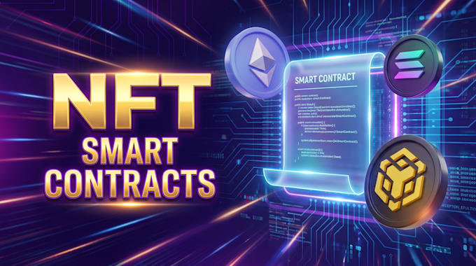 create and deploy nft smart contracts on ethereum, solana, or bsc