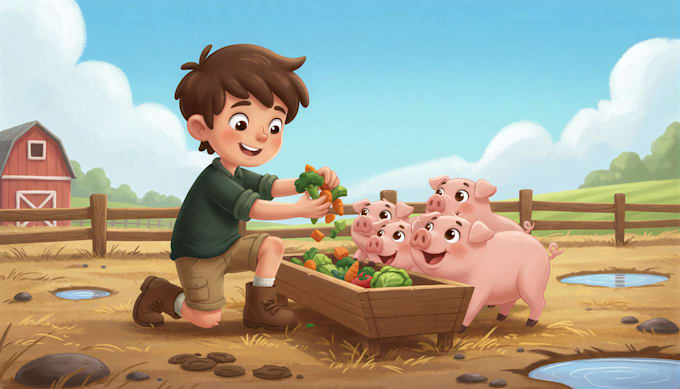 create print ready childrens book illustrations,book cover design