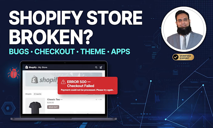 fix shopify errors bugs checkout theme and app issues