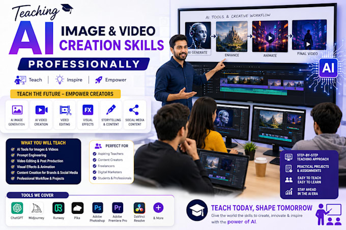 teach ai image video creation skills professionally
