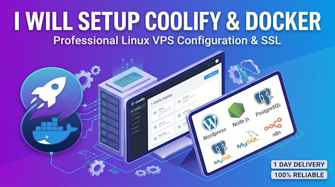 setup coolify, docker containers, and SSL on your  linux vps