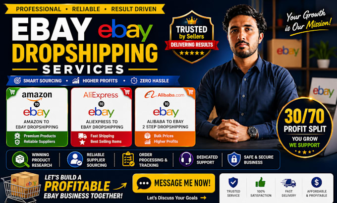 do ebay dropshipping on partnership base and top listings