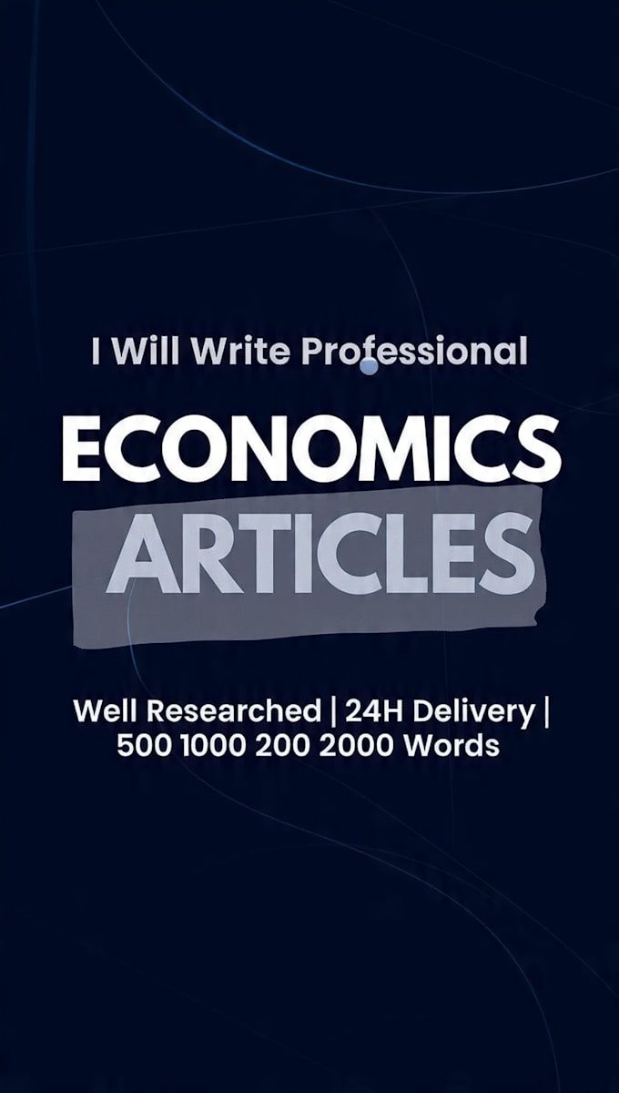 write SEO economics and finance articles