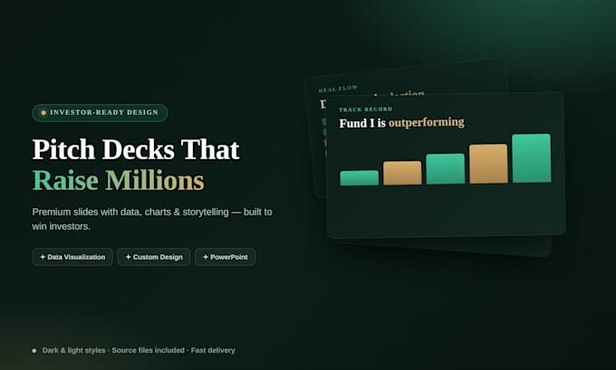 design a professional startup pitch deck and presentation