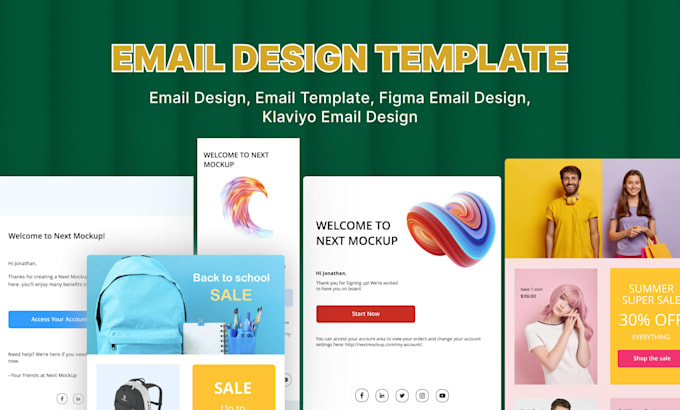do email design, email template, figma email design, klaviyo email design