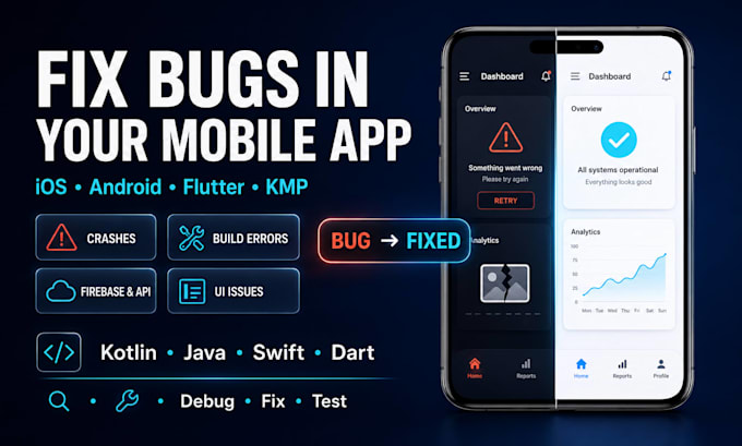 fix bugs in android, ios, flutter, and kmp apps