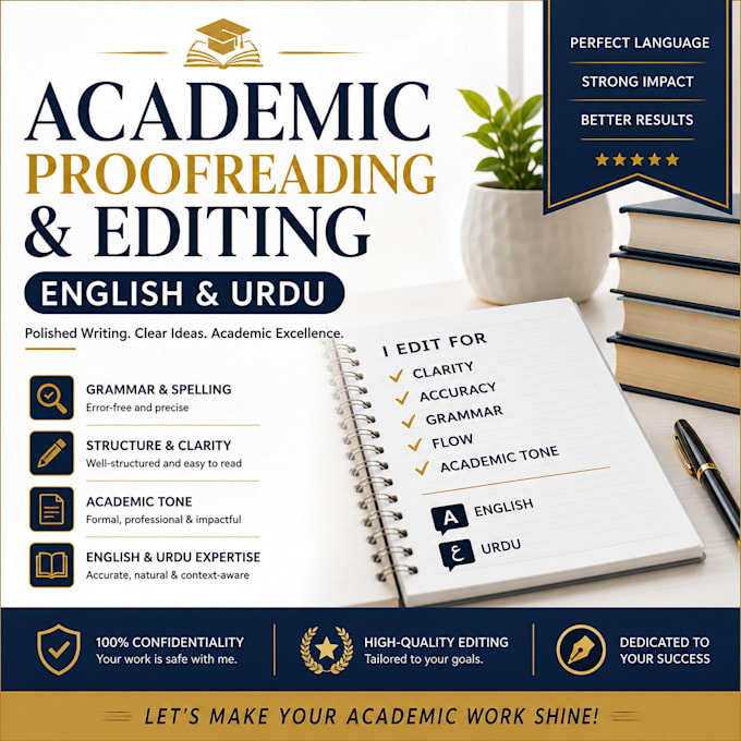 be your academic proofreader and editor