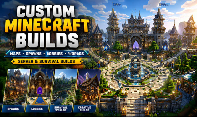 build custom minecraft maps, spawns, lobbies, survival worlds, and builds