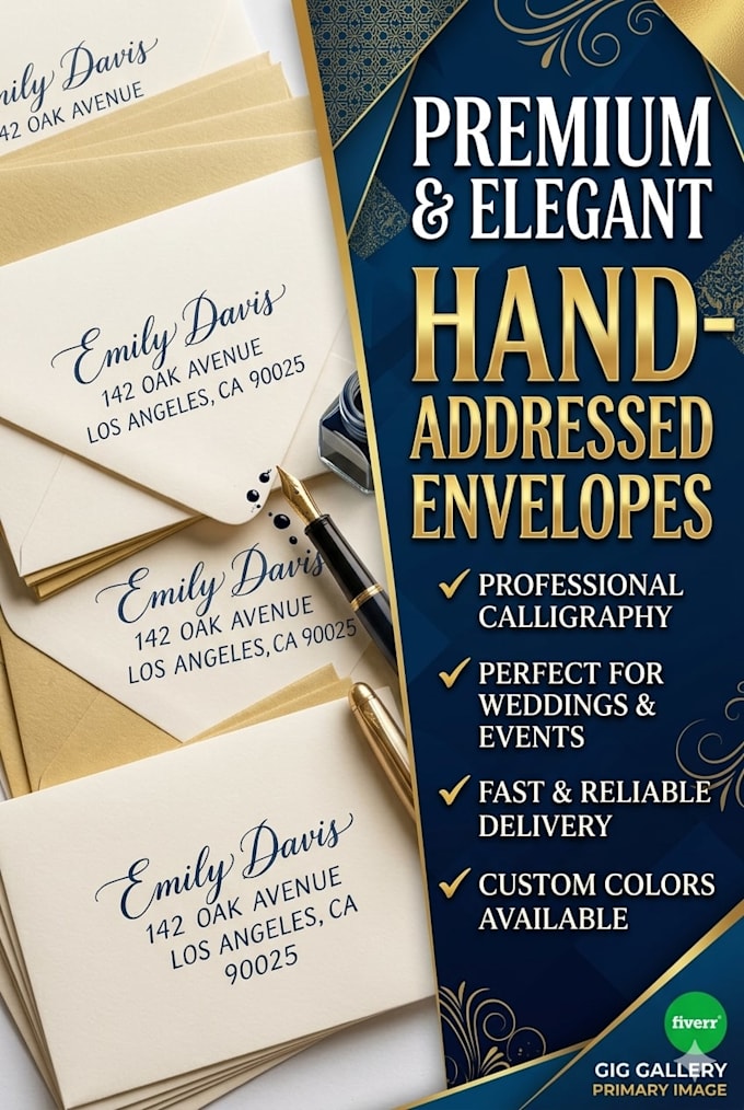 hand address envelopes for wedding and luxury invitations