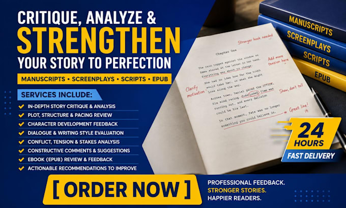 critique analyze stories manuscripts screenplays script coverage epub format pro