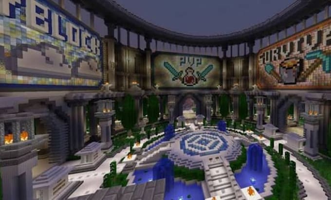 build a custom minecraft server lobby, spawn, hub and world