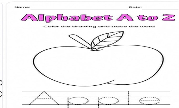design custom kids worksheets, activity books, and tracing pages