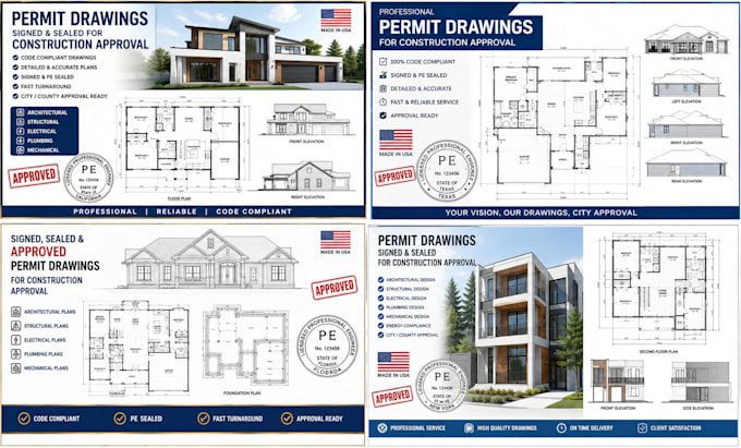 permit drawings sign seal plans for construction approval