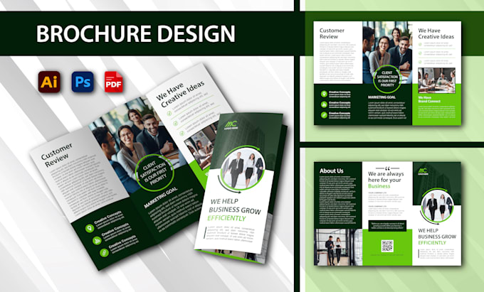 design a professional bifold or trifold brochure