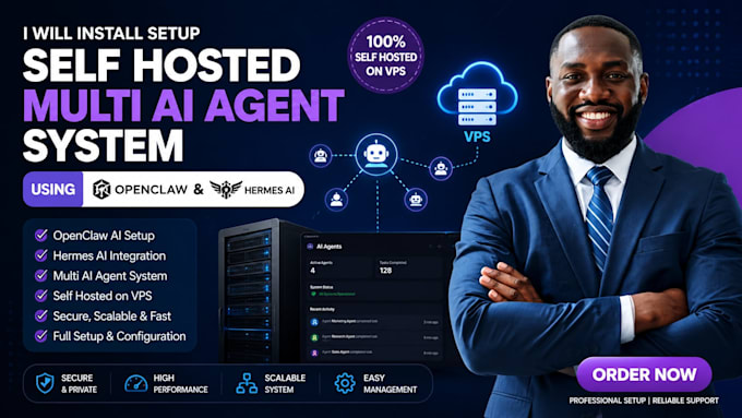 install setup self hosted multi ai agent system using openclaw, hermes ai on vps