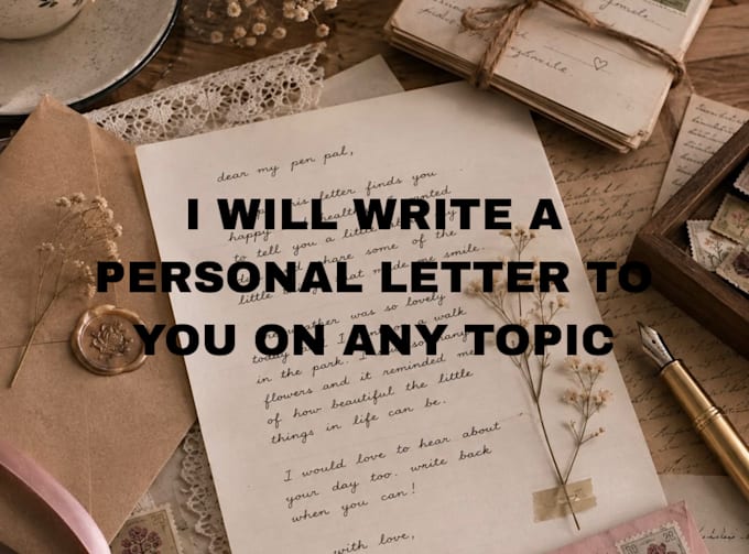 write a personal letter to you on any topic