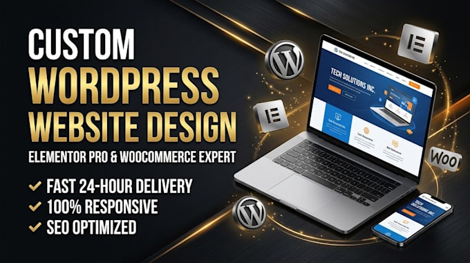 design custom wordpress website elementorpro woocommerce
