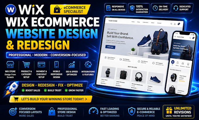 design wix ecommerce website, redesign wix ecommerce website, wix website design