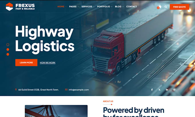 design freight forwarding website 3pl customs brokerage cargo company website