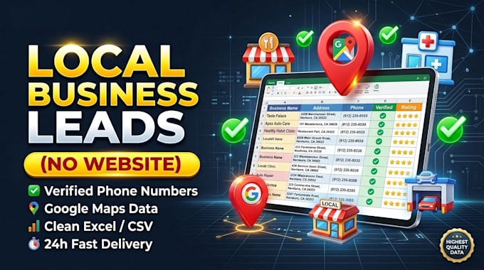 find local businesses without websites from google maps
