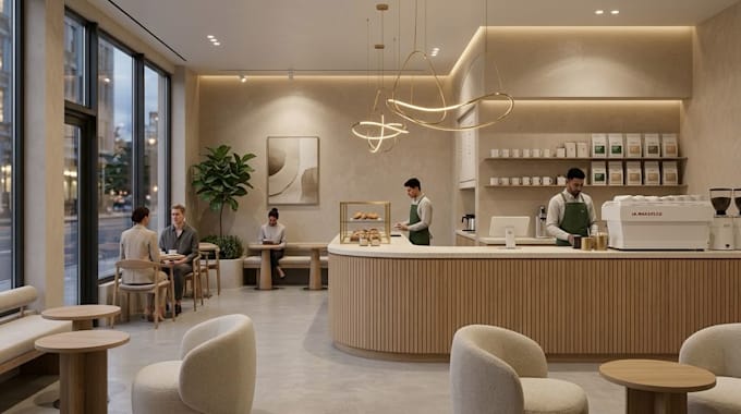 create realistic interior design concept