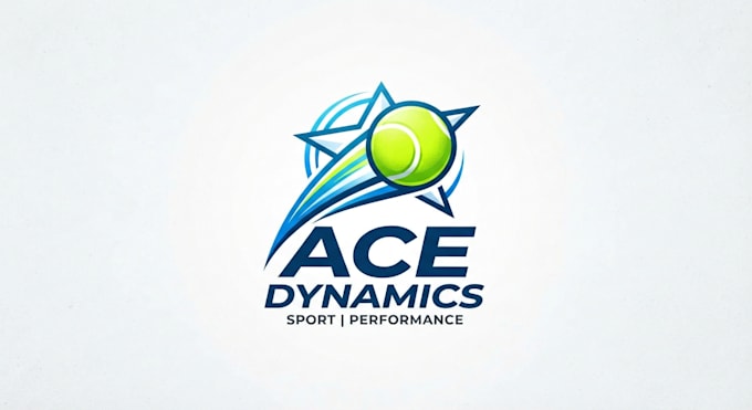 design a dynamic tennis ball logo for your brand