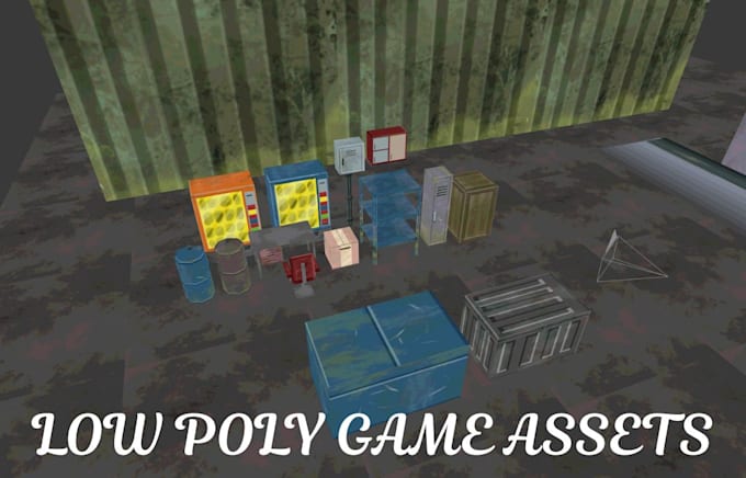 create ps1 ps2 low poly game assets 3d props and game ready models for unity