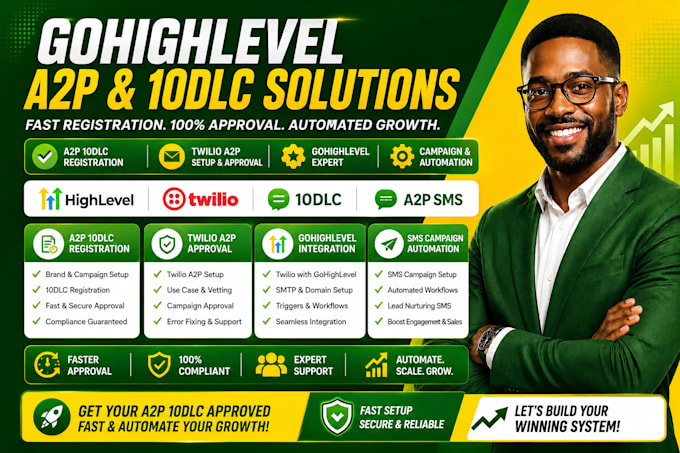 fix gohighlevel a2p 10dlc SMS registration approval twilio a2p
