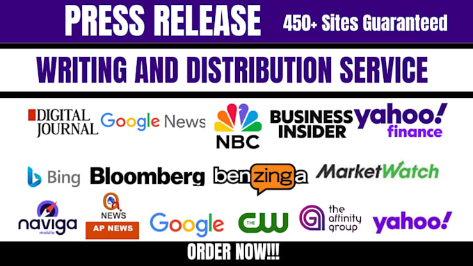 write, publish and do press release distribution, submit press release, press