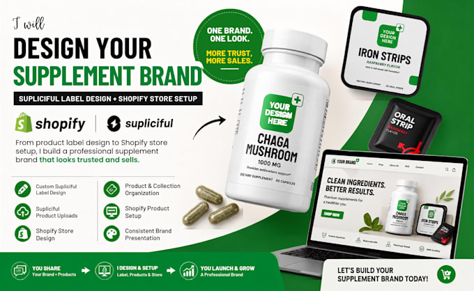 design supliful product label, upload supliful products, supliful shopify store