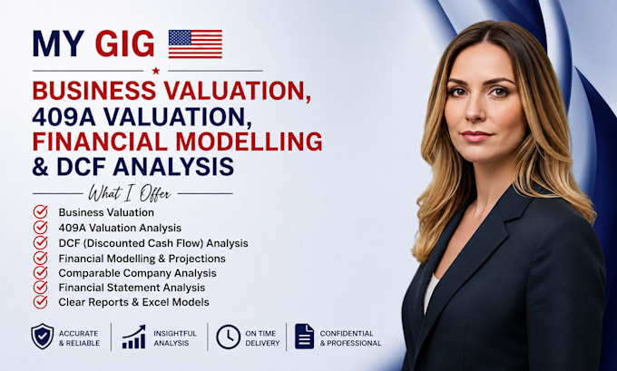 do business valuation, 409a valuation, financial modelling, and dcf analysis