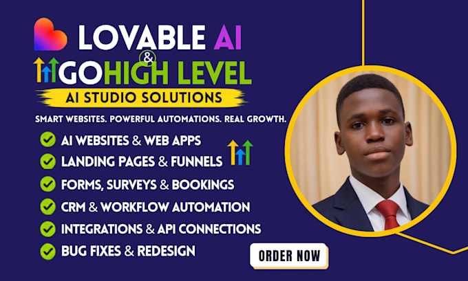build lovable ai website, lovable dev app,  ghl ai studio website