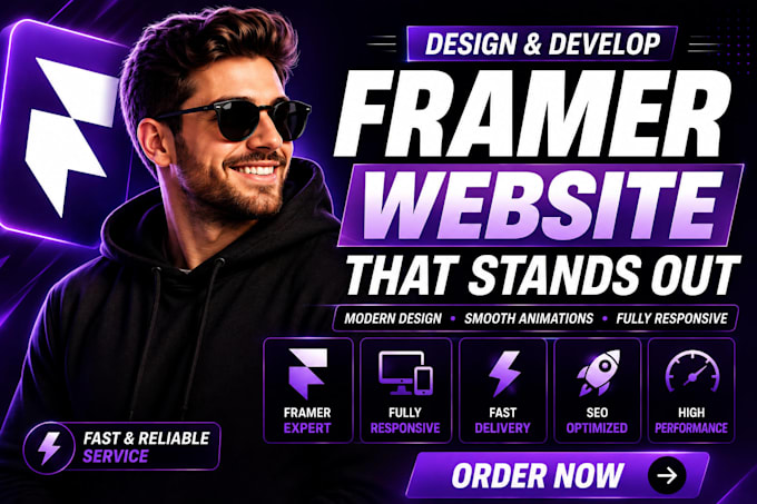 design framer website build framer landing page develop framer animation expert