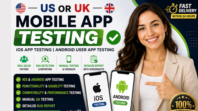 do app testing website testing qa testing iphone ipad android user app testing