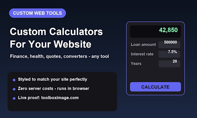 create a custom calculator or web tool for your website