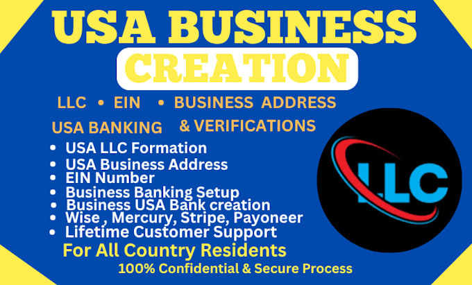 assist with US llc formation, registration, ein and dissolution