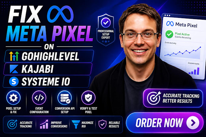 create fix meta pixel on gohighlevel kajabi systeme io